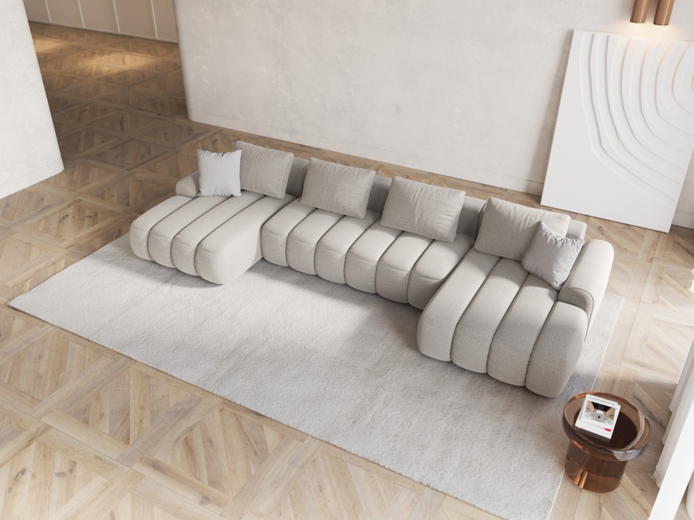 Maison Heritage Interieur Kimi, panoramic sofa with box and sleeping function 5 seats