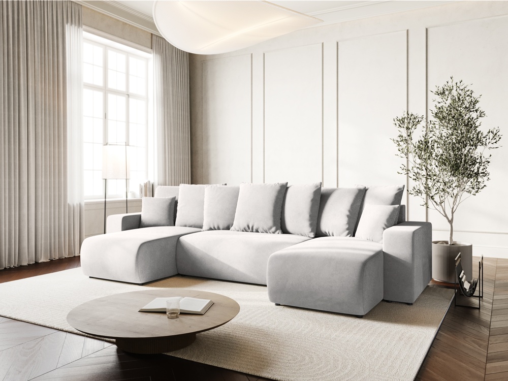 Maison Heritage Interieur Jini, panoramic sofa with box and sleeping function 5 seats