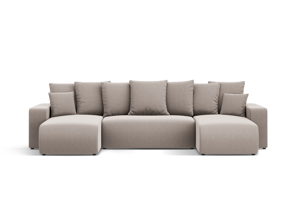 Maison Heritage Interieur Jini, canapé panoramique convertible avec coffre de rangement 5 places